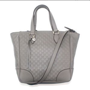 🆕💯% Auth Gucci Gray Microguccissima GG Bag